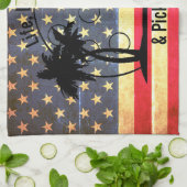 Life Liberty & Pickleball USA キッチンタオル (折り畳み)