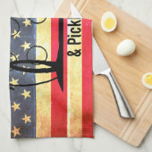 Life Liberty & Pickleball USA キッチンタオル (四つ折り)