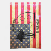 Life Liberty & Pickleball USA キッチンタオル (縦)