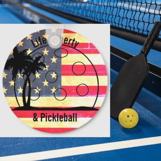 Life Liberty & Pickleball USA キーホルダー
