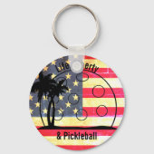 Life Liberty & Pickleball USA キーホルダー (正面)