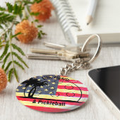 Life Liberty & Pickleball USA キーホルダー (側面)