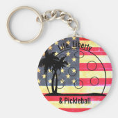 Life Liberty & Pickleball USA キーホルダー (正面)