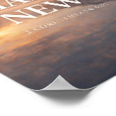 Life Made New Mountain Sunrise Design ポスター (角)