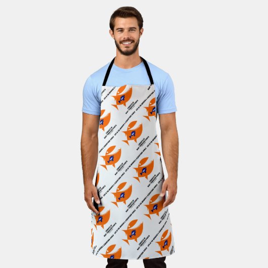 Life Mergement & Acquisitions World Turducken Fish エプロン (着用した状態)