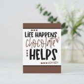 Life Occuesチョコレートカ救済前向き引用文 ポストカード (スタンド正面)