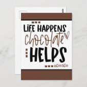 Life Occuesチョコレートカ救済前向き引用文 ポストカード (正面/裏面)