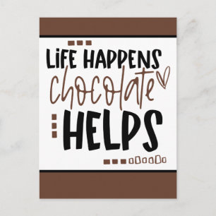 Life Occuesチョコレートカ救済前向き引用文 ポストカード