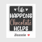 Life Occues Chocolateポジティ救済ブタイポグラフィ シール (シート)