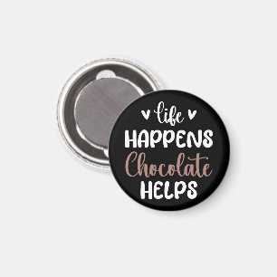 Life Occues Chocolateポジティ救済ブタイポグラフィ マグネット
