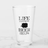 Life Occurs Beer救済おもしろいことわざ タンブラーグラス (正面)