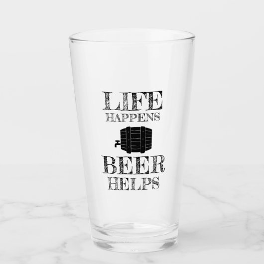 Life Occurs Beer救済おもしろいことわざ タンブラーグラス (正面)