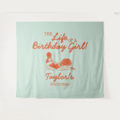 Life of a Birthday Girl Party Backdrop タペストリー (正面(横))