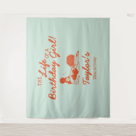 Life of a Birthday Girl Party Backdrop タペストリー
