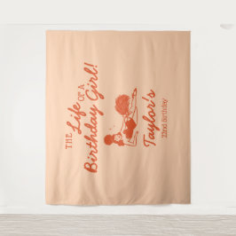 Life of a Birthday Girl Party Backdrop タペストリー