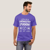 Life of a Chemistry Student Sleep Eat Study girl Tシャツ (正面フル)
