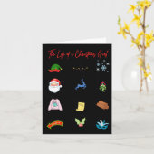 Life Of A Christmas Girl Era Nk Bow Preppy Coquett カード (黄色い花)