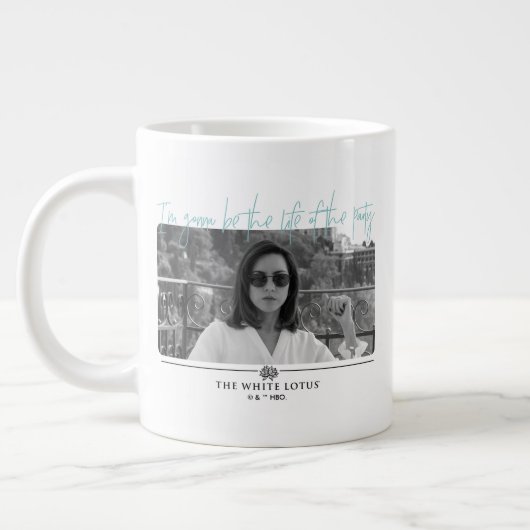 Life of the パーティー – 白い蓮 ジャンボコーヒーマグカップ (左)