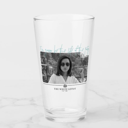 Life of the パーティー – 白い蓮 タンブラーグラス (正面)