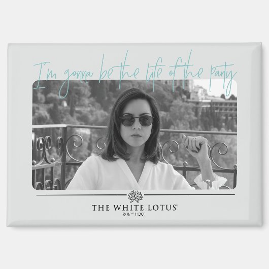 Life of the パーティー – 白い蓮 マグネット (正面)