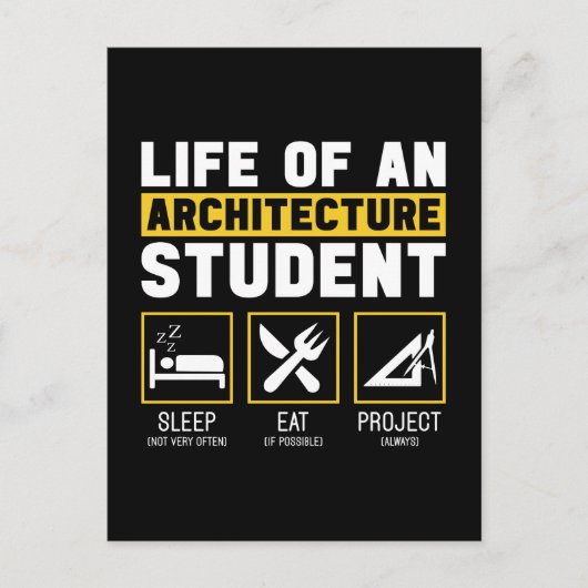 Life On An Architecture Student Architect Job シーズンポストカード (正面)