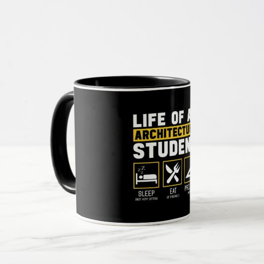 Life On An Architecture Student Architect Job T-Sh マグカップ (正面左)
