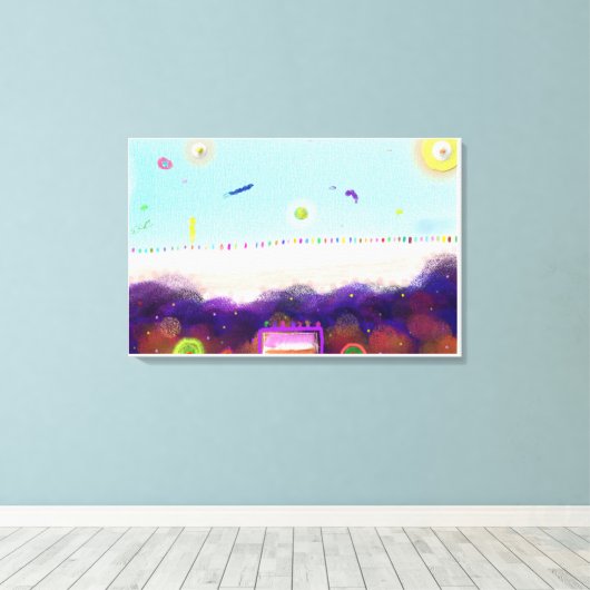 Life on Another Planet キャンバスプリント (インサイチュ (ウッドフロア))