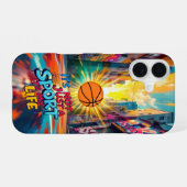 Life on the Court：バスケットボール iPhone 16ケース (裏面横)