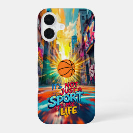 Life on the Court:バスケットボール iPhone 16ケース
