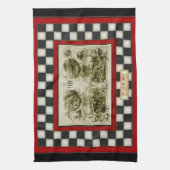 Life on the Farm country Checkerboard キッチンタオル (縦)