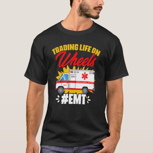 Life On Wheels Emergency Medical Technician Ambu Tシャツ (正面)