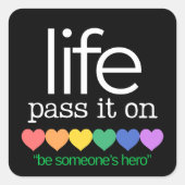 Life Organ Donor Awareness Stickers スクエアシール (正面)