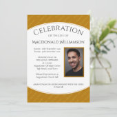 LIFE PHOTOのメモリアル葬儀お祝い 招待状 (スタンド正面)