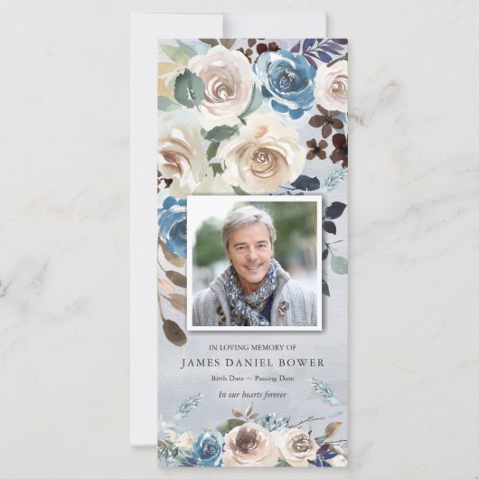 Life Photoサンキューカードの葬儀お祝い (正面)