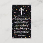 Life Photoブックマーク祈りの言葉カードお祝い 名刺 (裏面)