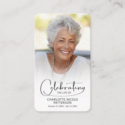 Life Photoブックマーク祈りの言葉カードお祝い 名刺 (正面)