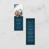 Life Photo Bronzeブックマークのお祝い スキニー名刺 (正面/裏面)