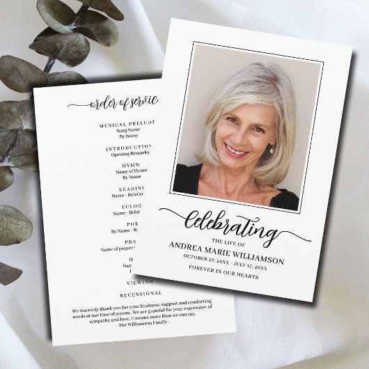 Life Photo Flatの葬儀お祝い プログラム