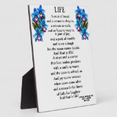 LIFE poem フォトプラーク (側面)