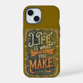 LIfe Quote phone case iPhone 15ケース (裏面)