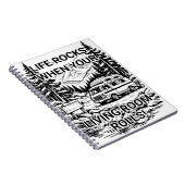 Life Rocks When Your Living Room Rolls Camper ノートブック (右側)