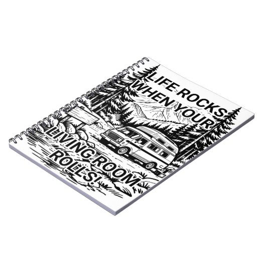Life Rocks When Your Living Room Rolls Camper ノートブック (左側)