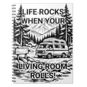 Life Rocks When Your Living Room Rolls Camper ノートブック (正面)