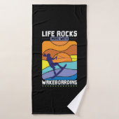 Life Rocks With Wakeboarding バスタオル (バスタオル)