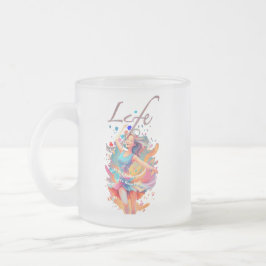 Life,roller coaster, Let's have fun! フロストグラスマグカップ