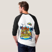 Life’s a Beach – Fun Summer Vibes Graphic T-Shirt Tシャツ (裏面フル)