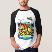 Life’s a Beach – Fun Summer Vibes Graphic T-Shirt Tシャツ (正面)
