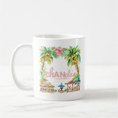 Life’s Better in Chanclas Tropical Palm Tree コーヒーマグカップ (左)