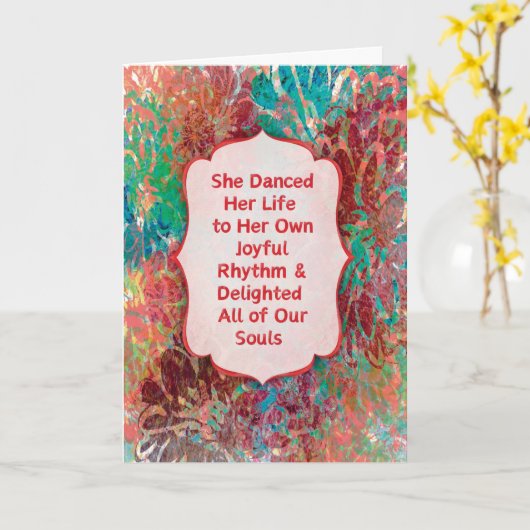 Life’s Dance Sympathy Card カード (黄色い花)