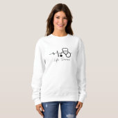 Life Savers Medical Heartbeat Stethoscope T-Shirt スウェットシャツ (正面フル)
